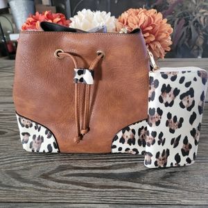 Bucket purse with matching wallet